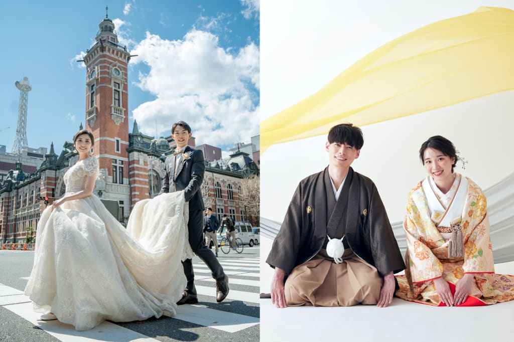 【横浜駅前店限定】みなとみらいロケーション+和装ハウススタジオプラン | スタジオSUNS | フォトウェディング・前撮り・結婚写真