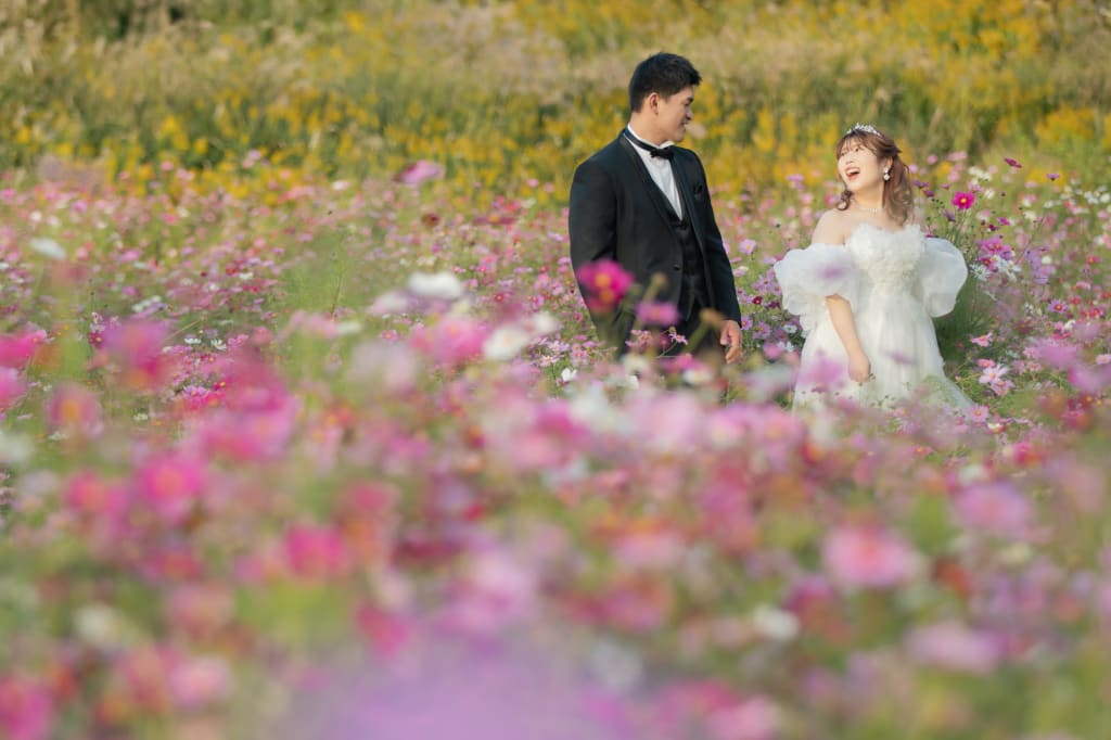 【秋限定！花ロケ】ブルーメの丘ロケーションプラン | フォトウェディング・前撮り・結婚写真