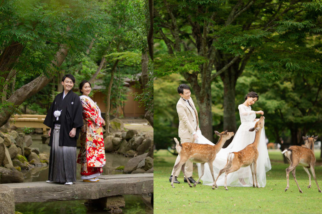 【和装＋洋装】奈良公園ロケーションプラン | フォトウェディング・前撮り・結婚写真