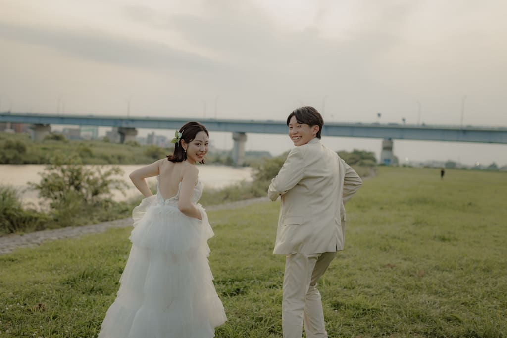 河川敷ロケーションプラン | フォトウェディング・前撮り・結婚写真