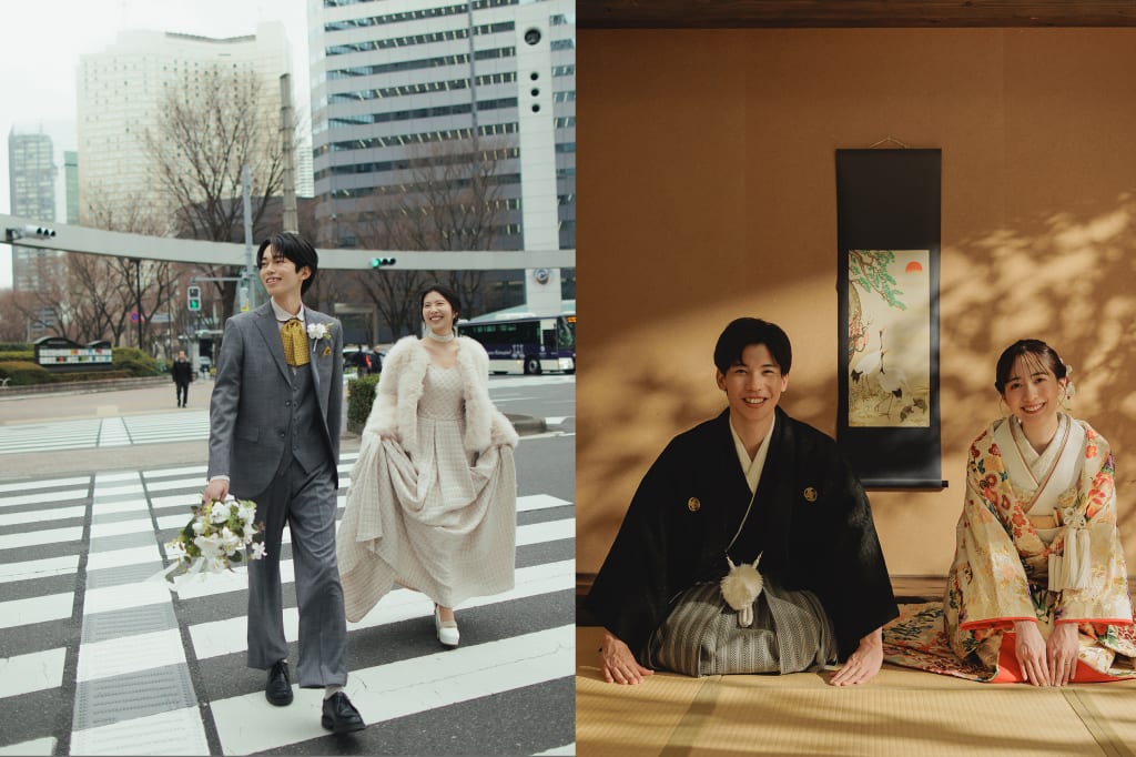 新宿周遊ロケーション＋屋内庭園スタジオ(250カット)プラン | フォトウェディング・前撮り・結婚写真