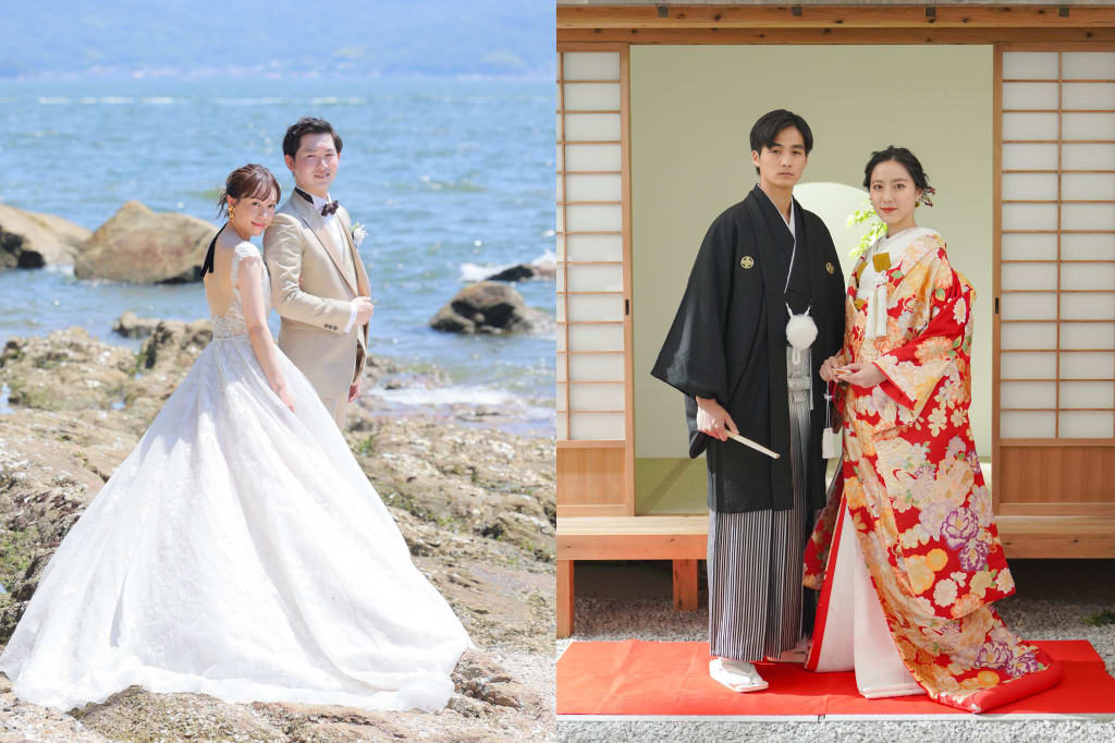 元宇品海岸ロケーション+屋内庭園スタジオプラン | フォトウェディング・前撮り・結婚写真