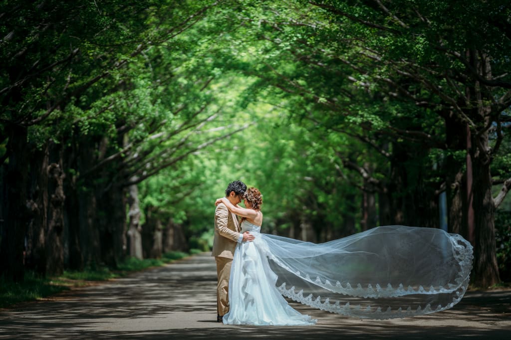 昭和記念公園ロケーション 和装 洋装撮影プラン デコルテフォトグラフィー 前撮り フォトウェディング