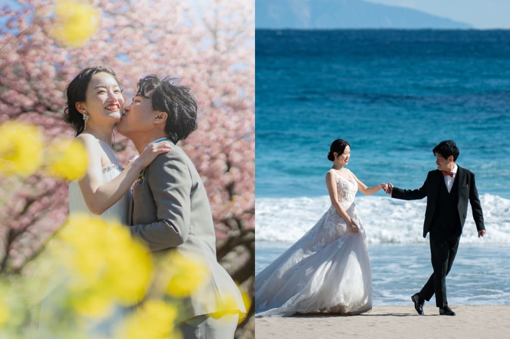 伊豆 河津桜【選べる2箇所】 洋装ロケーションプラン | フォトウェディング・前撮り・結婚写真