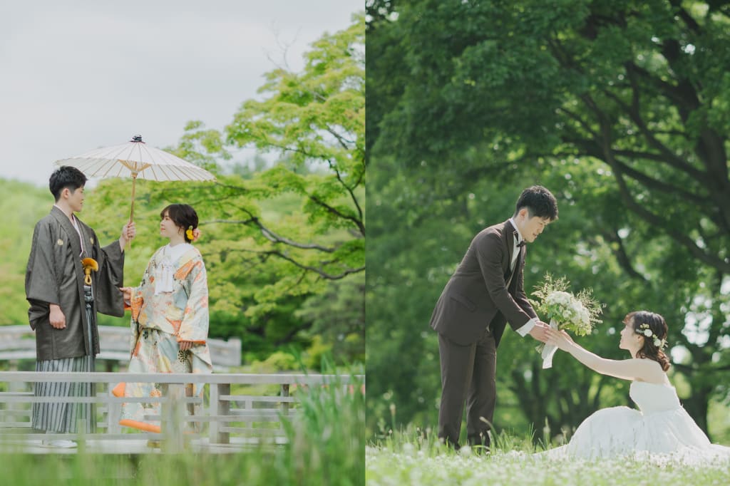 大仙公園和装＋洋装ロケーションプラン | フォトウェディング・前撮り・結婚写真
