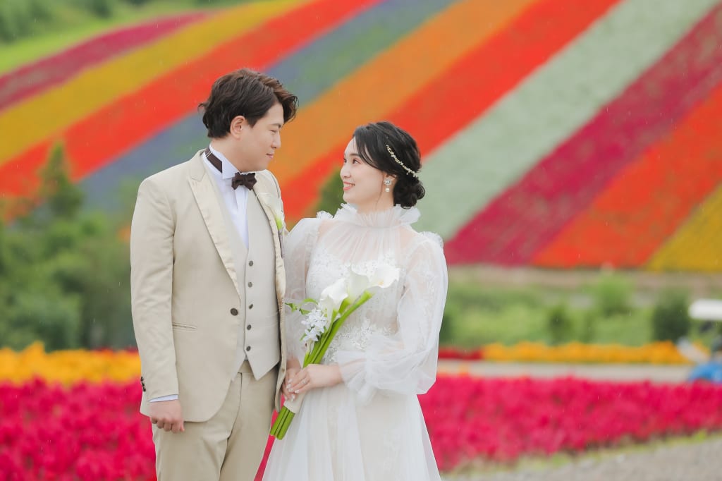 富良野 or 美瑛の花畑＋チャペル＆ガーデンプラン | フォトウェディング・前撮り・結婚写真