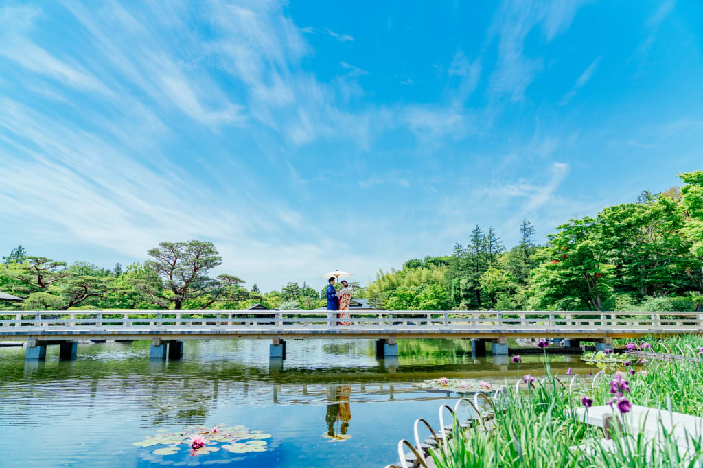 昭和記念公園ロケーション 1箇所プラン デコルテフォトグラフィー 前撮り フォトウェディング