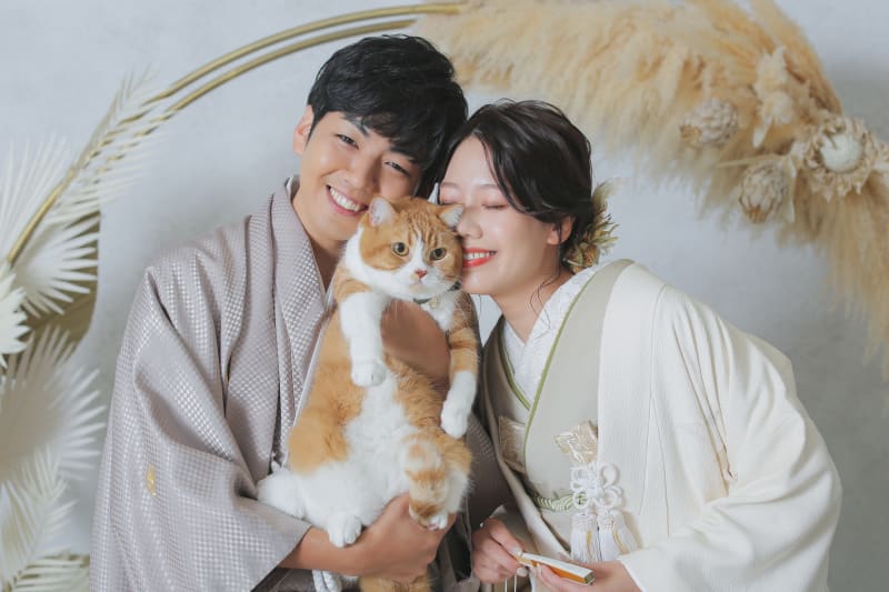 愛猫と一緒に撮影🐱和装 | スタジオ8 栄スタジオ | 前撮り