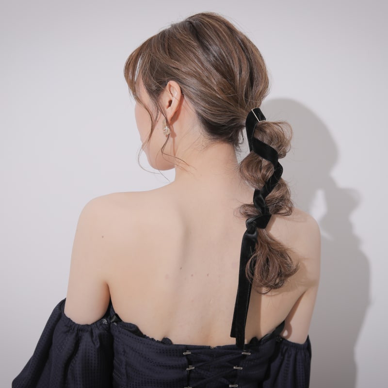 結婚式 ウエディング ベロアリボン 両面ベロアリボン ヘアアクセサリー