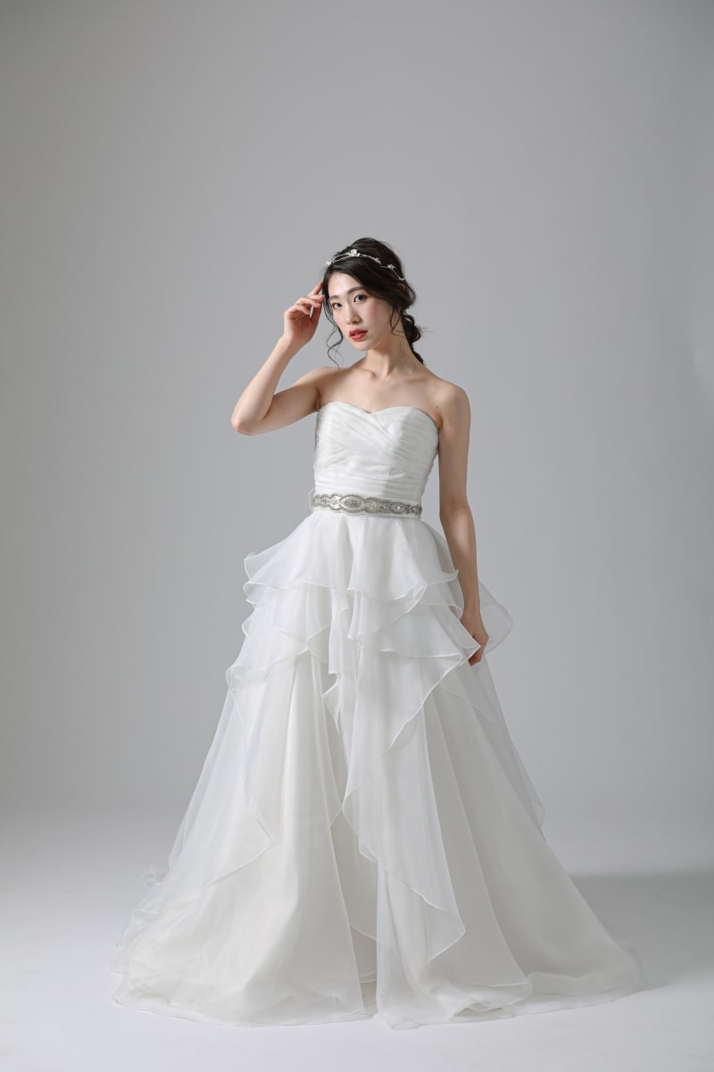 Mac Duggal*華やか*花柄*様々なシーンで活躍*シフォンドレス XS～Lサイズあり】花柄刺繍オーガンジーフレアロングキャバ
