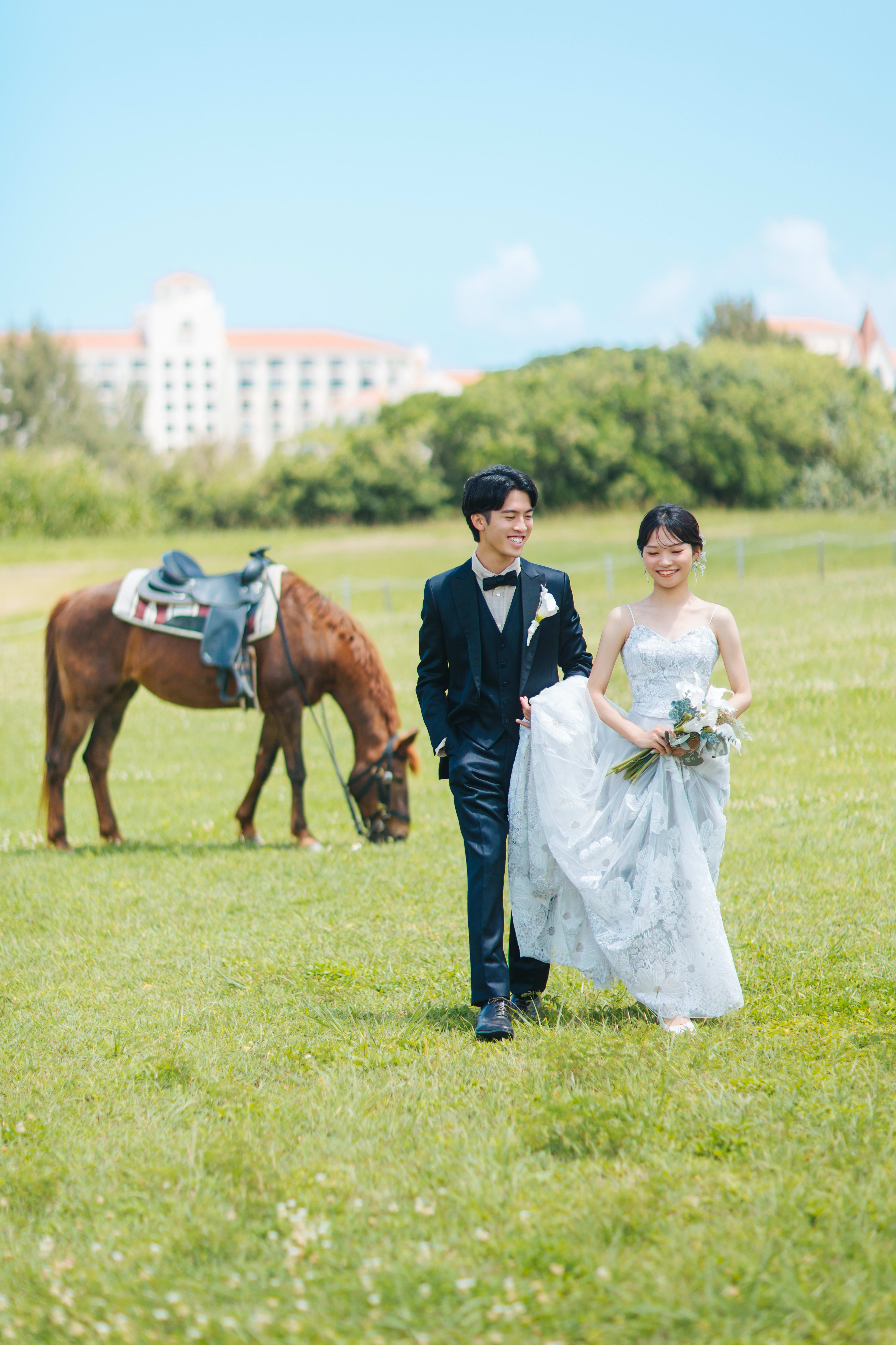 ビーチ＋乗馬プランプラン | スタジオSUNS | フォトウェディング・前撮り・結婚写真