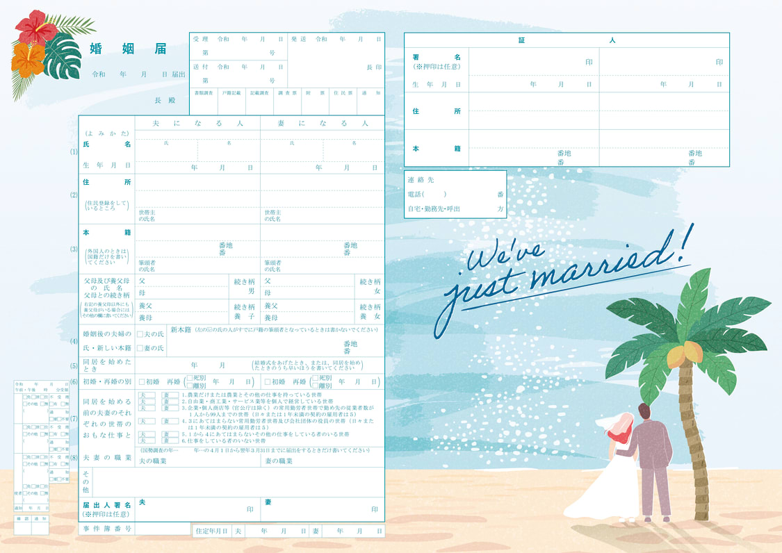 婚姻届「ふたりでみつめる未来」の表面
