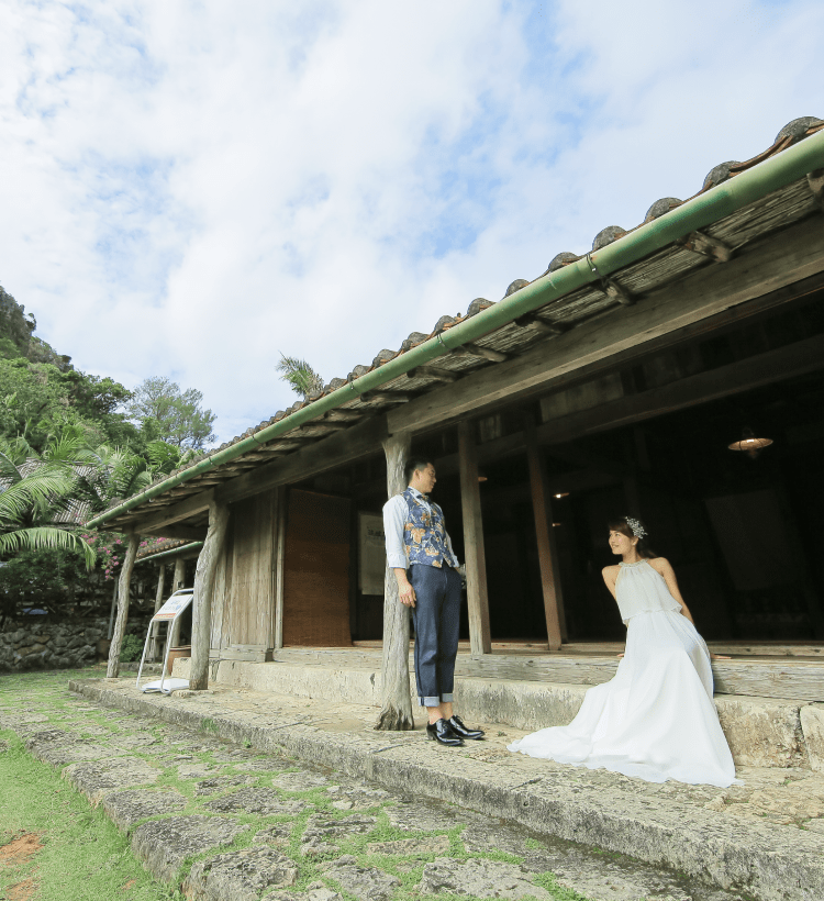 ビーチ＋琉球村プラン | スタジオSUNS | フォトウェディング・前撮り・結婚写真