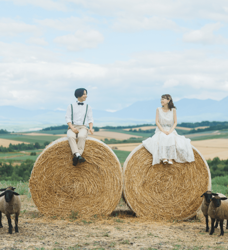 牧場プラン | スタジオSOLA 美瑛店 | フォトウェディング・前撮り・結婚写真