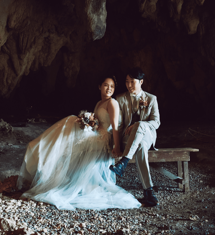 ビーチ＋ガンガラーの谷プラン | スタジオSUNS | フォトウェディング・前撮り・結婚写真