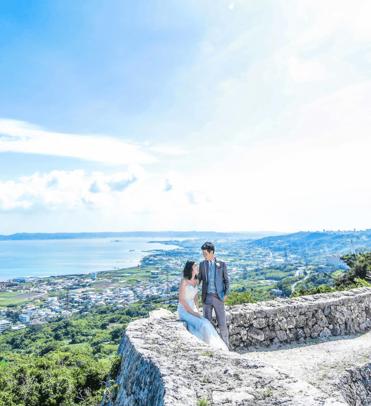 ビーチ＋中城城跡プラン | スタジオSUNS | フォトウェディング・前撮り・結婚写真