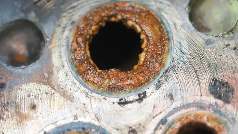 Calcium plugs caused by hard water