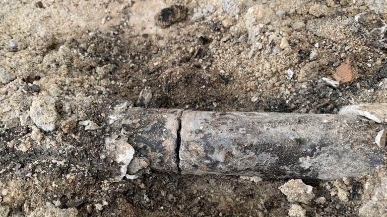 Old lead main water supply line