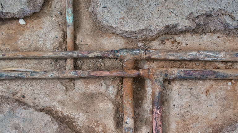 If you have a slab leak, your pipes may look like this