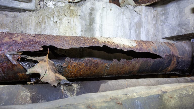 Severely damaged drain lines must be replaced