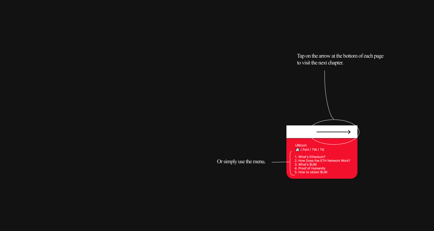 A small arrow is also available at the bottom of each page, for easier browsing