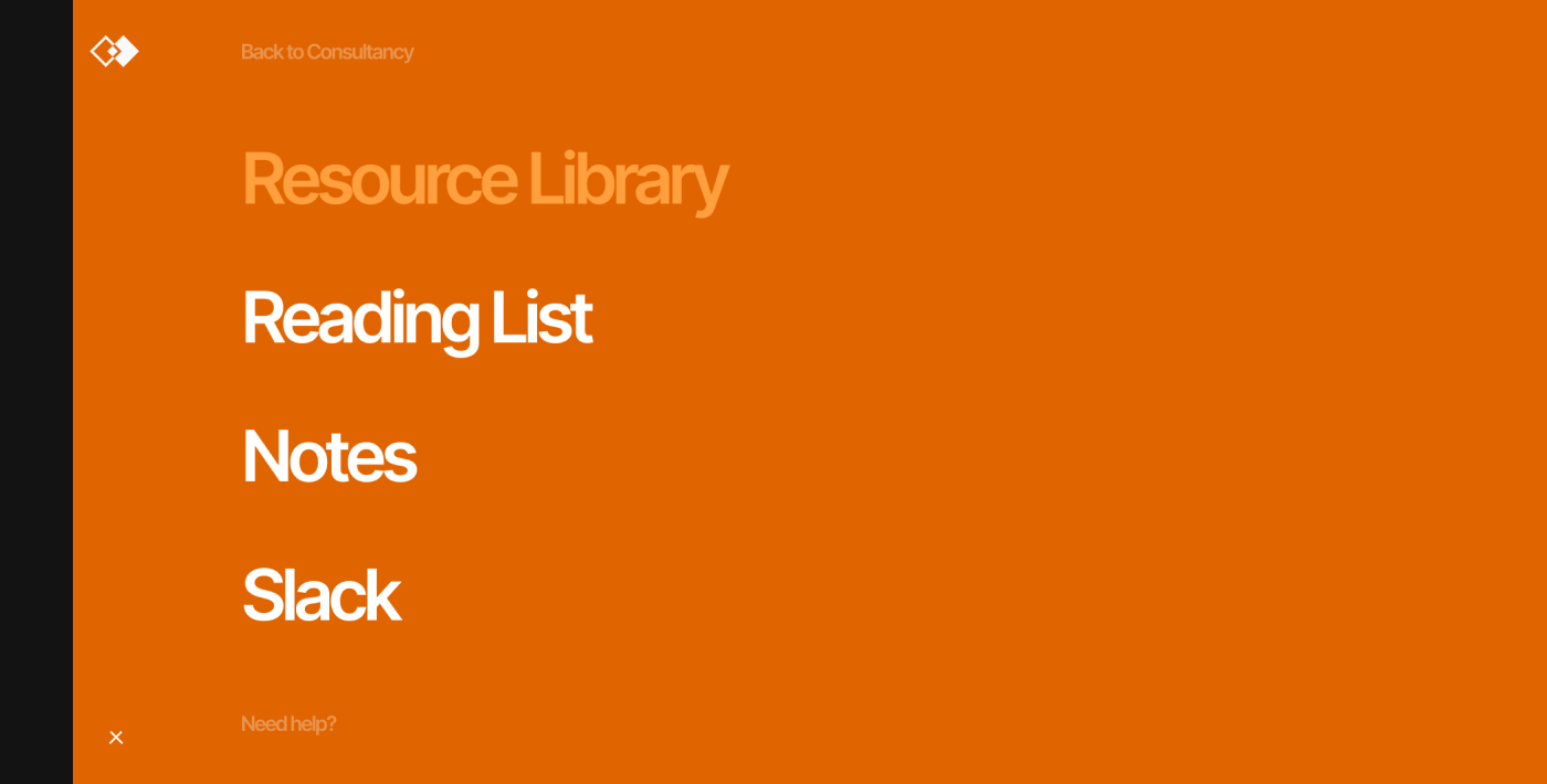Orange, vivacious and beautifully animated off-canvas menu