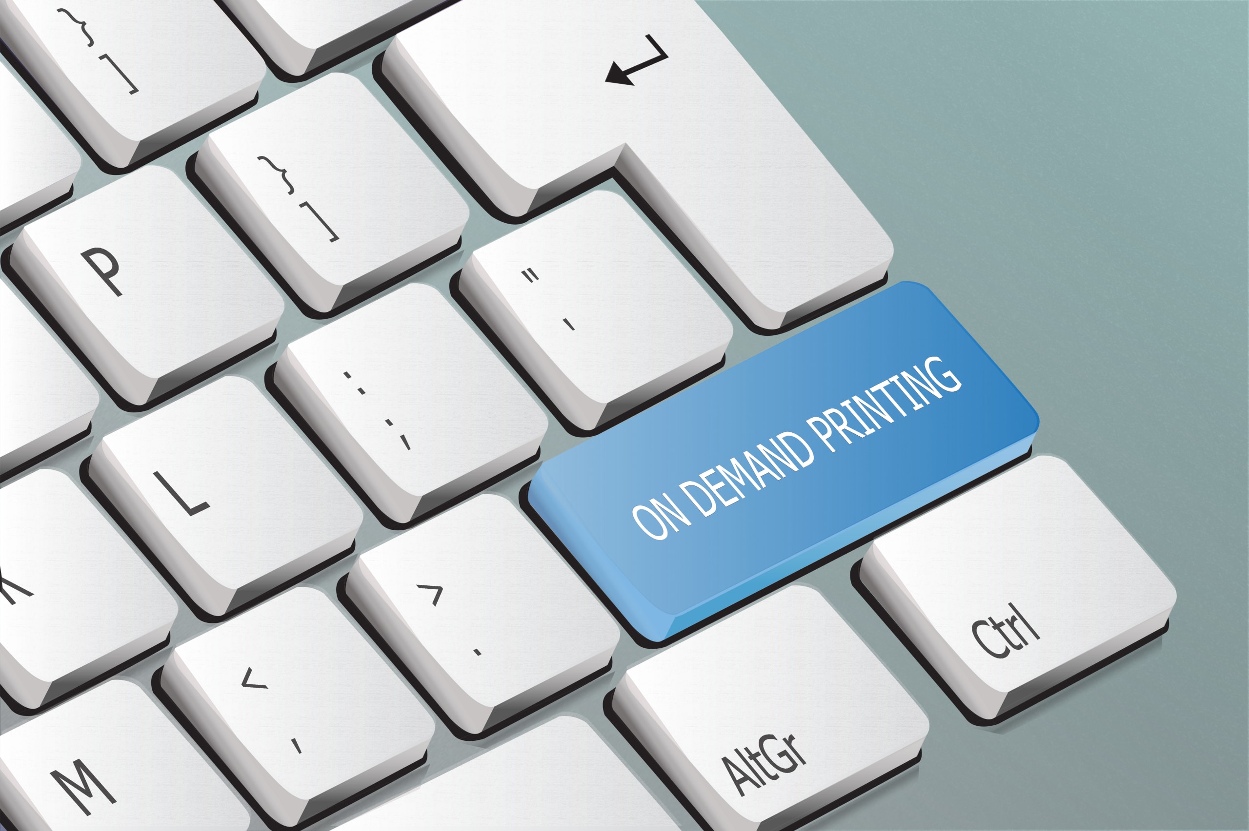 on demand printing written on the keyboard button
