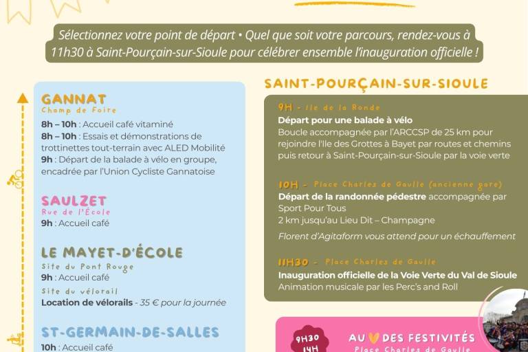 Programme "Inauguration de la Voie Verte du Val de Sioule" - Accueil et vélorail au Mayet-d'École image2