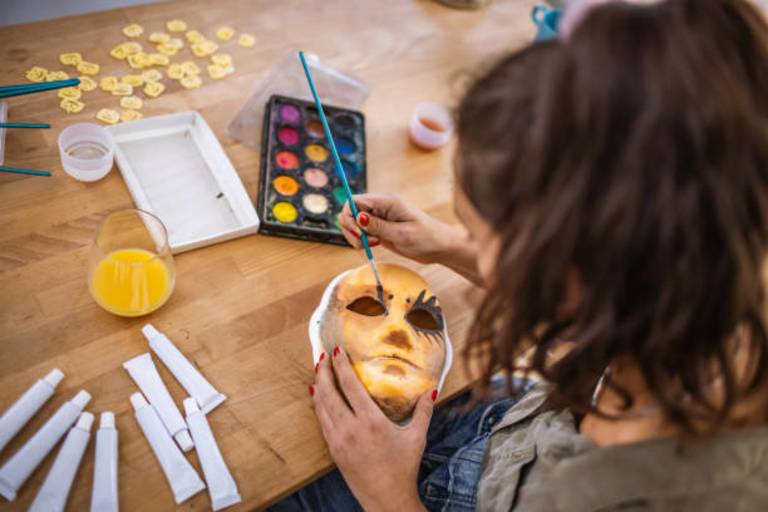 Halloween mask-making workshop image1