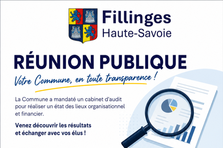 Réunion publique - résultats du Cabinet d'Audit pour la Commune de Fillinges image1