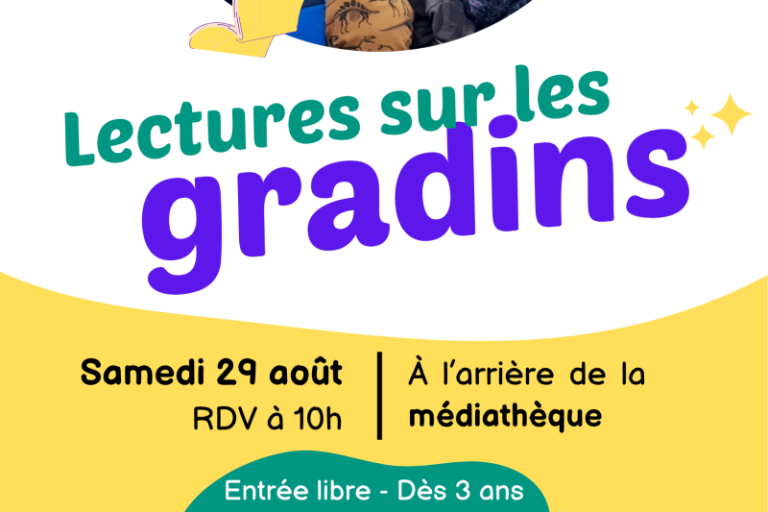 Lectures sur les gradins à la Médiathèque de l'Ourse Bleue image1