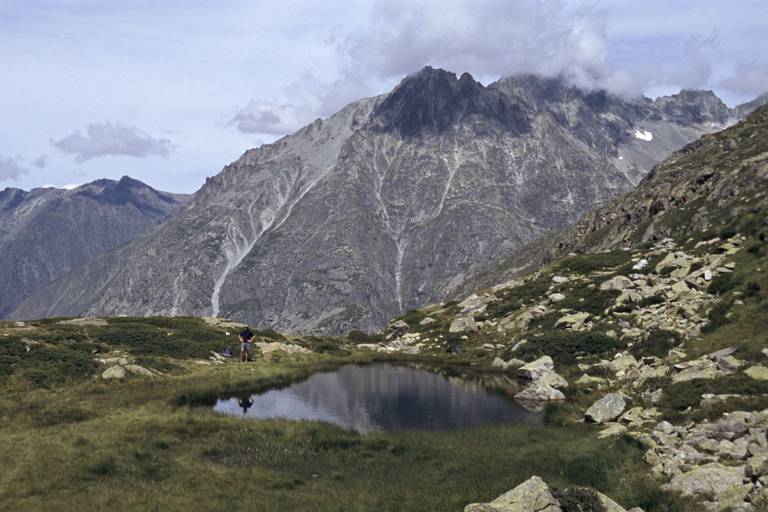 Lac des Fétoules vanaf de berghut van La Lavey image2
