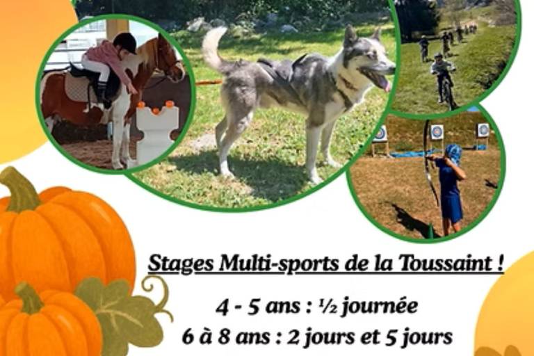 Stage 6/7 ans - 2 j multisports + équitation vacances d'automne image1