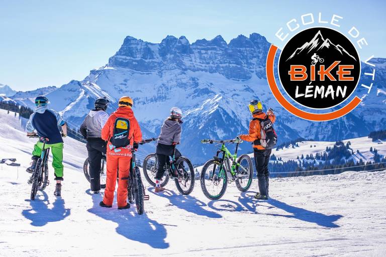 Electric mountain biking on snow with Bike Léman image1