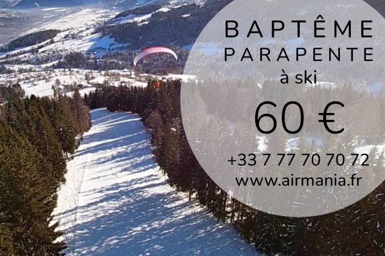 Baptême parapente à ski de Cordon image1