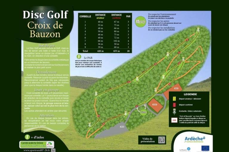 Disc Golf - trou n°2 - La Croix de Bauzon image2