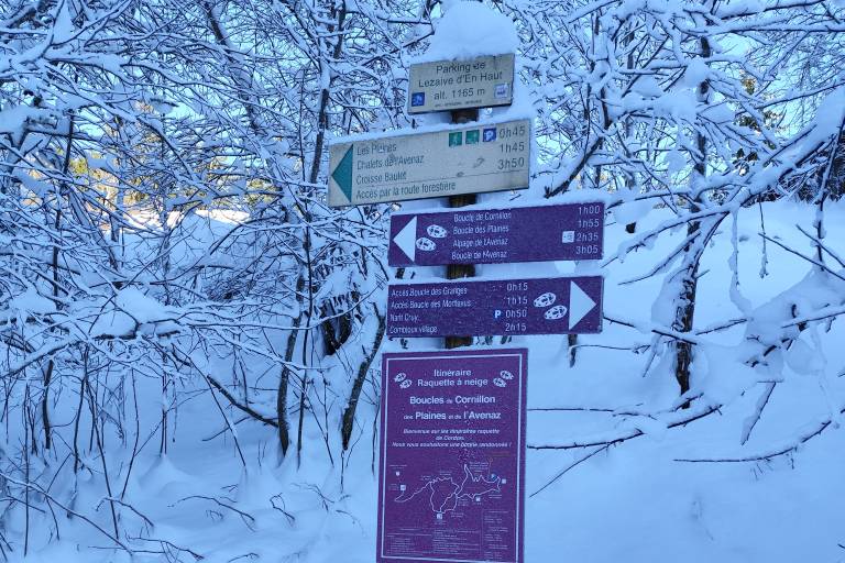 Boucle des Plaines - snowshoe trail image2