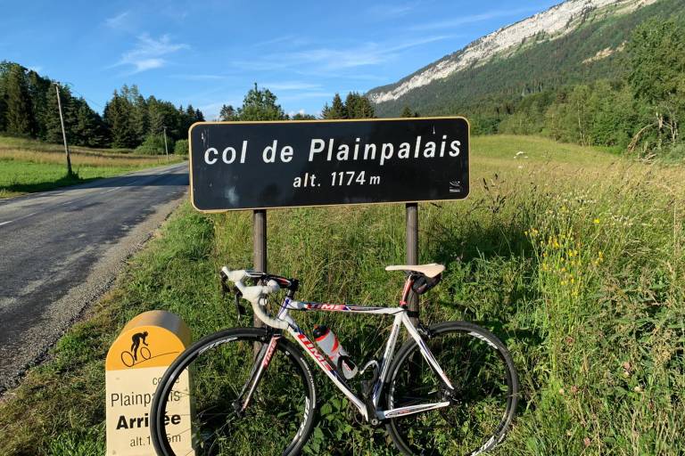 Cycling up Col de Plainpalais image2