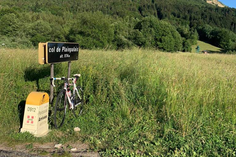 Cycling up Col de Plainpalais image1