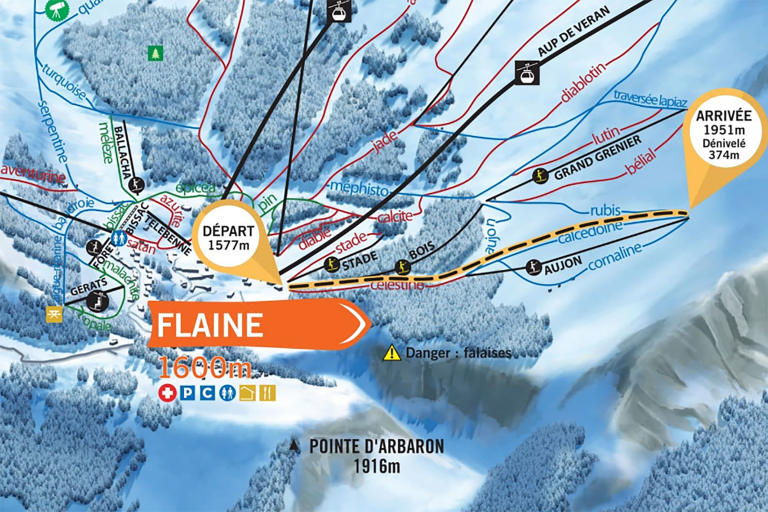 Itinéraire de ski de randonnée Montée d'Aujon - nocturne image1