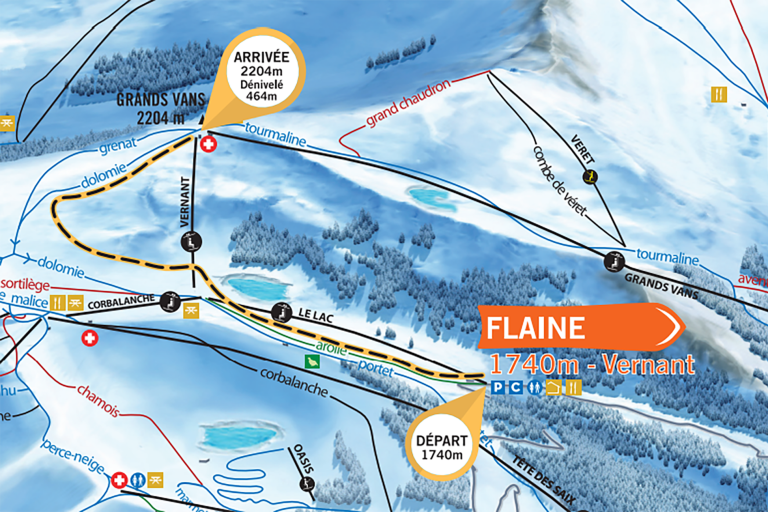 Itinéraire de ski de randonnée Montée des Grands Vans image1