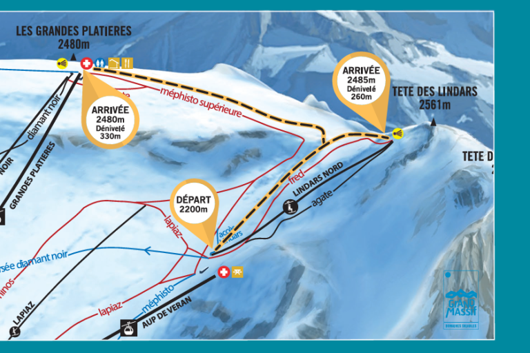 Ski touring route up Les Lindars image2