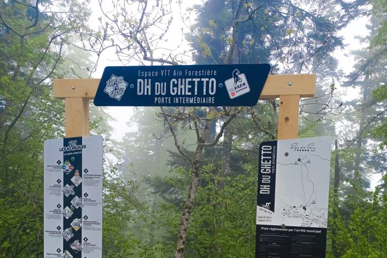 Piste VTT descente - noire - DH du Ghetto - Espace Ain Forestière image2