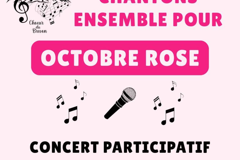 Concert Participatif : Chantons ensemble pour Octobre Rose image1
