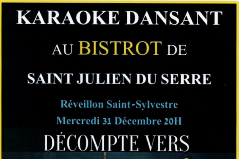 Réveillon du Nouvel An au Bistrot "Le Saint Julien" : Karaoké dansant image2