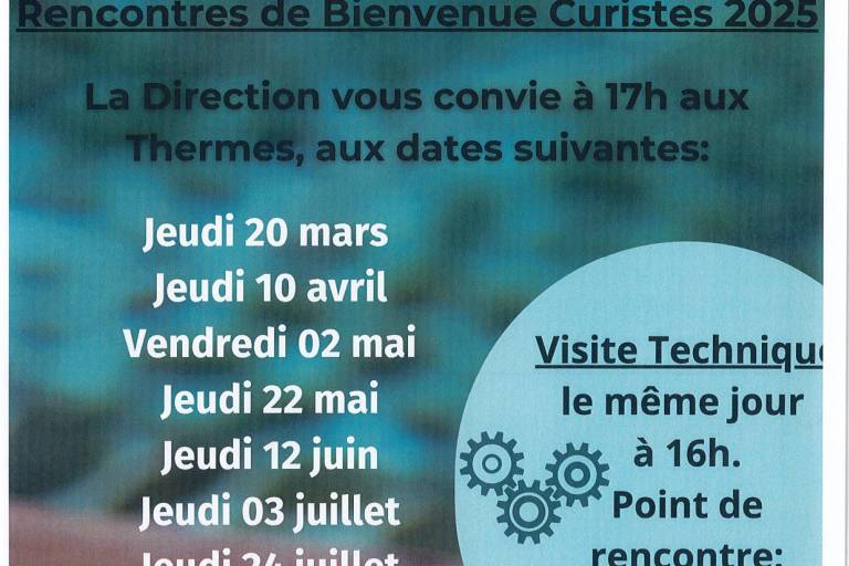 Rencontres de bienvenue Curistes 2025 image1