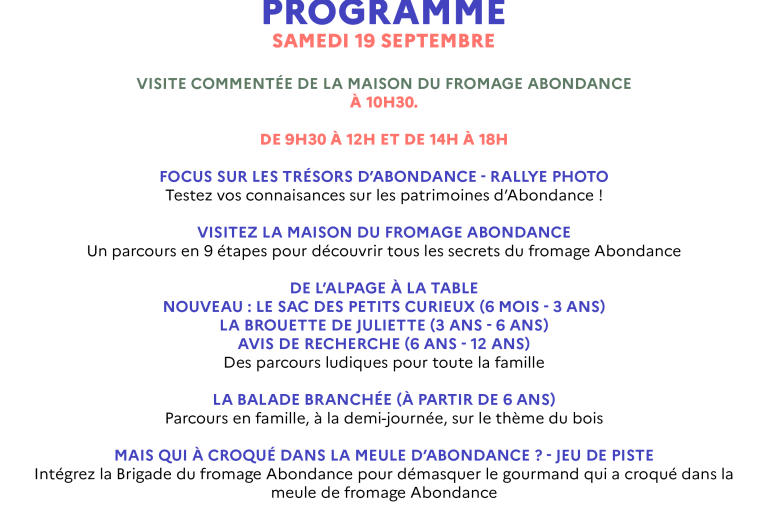 Journées Européennes du Patrimoine - Maison du Fromage Abondance image1