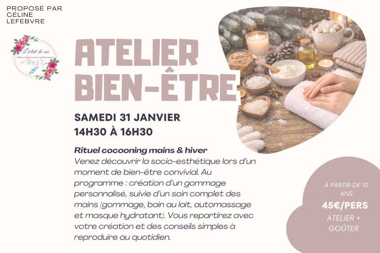 Atelier Bien-être "Rituel cocooning mains & hiver" image1