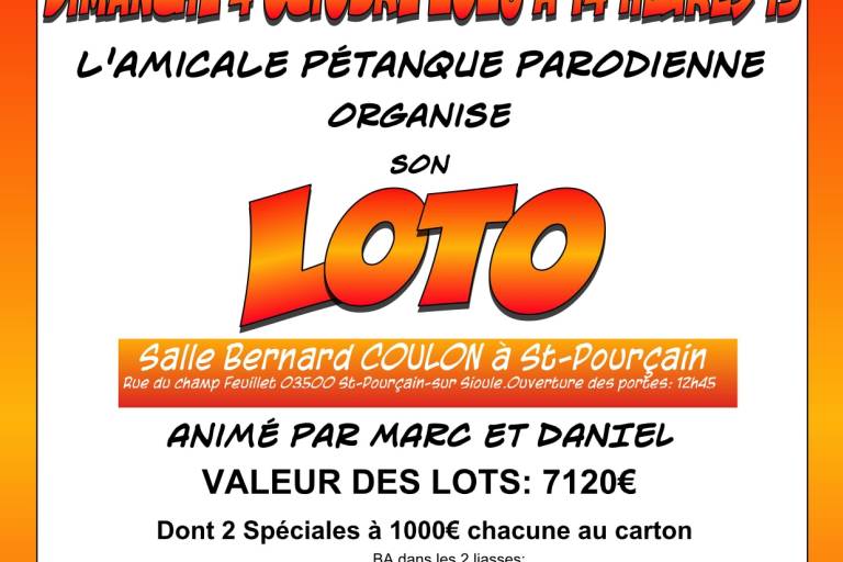 Loto de L'Amicale pétanque Parodienne image1