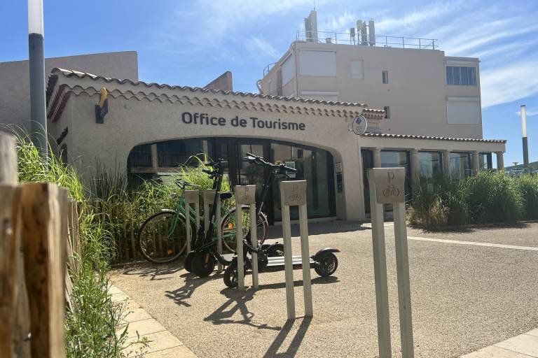 Bicycle parking area in front of the Tourist Office image1